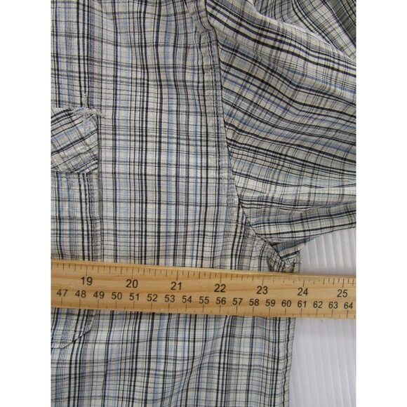 The North Face Shirt Large Gray A5 Series Button Down Plaid Pockets - Picture 7 of 12